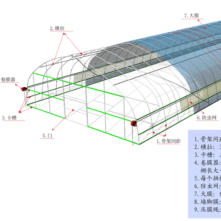 拱棚设计高清图片